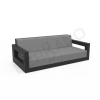 Диван Quarter lounge с подушками черного цвета, аксессуар серого цвета
