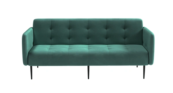 Monaco диван-кровать прямой с подлокотниками, трехместный, бархат 87 от интернет-магазина IDODOM.RU