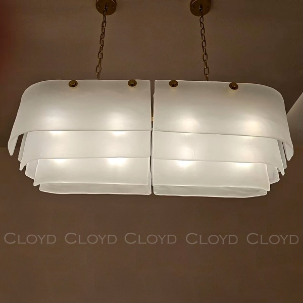 Люстра Cloyd PAMIR C12 / шир. 100 см - золото - белое матовое стекло (арт.11657) от интернет-магазина IDODOM.RU