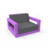 Кресло Quarter lounge с подушками Deep Violet, Dark grey