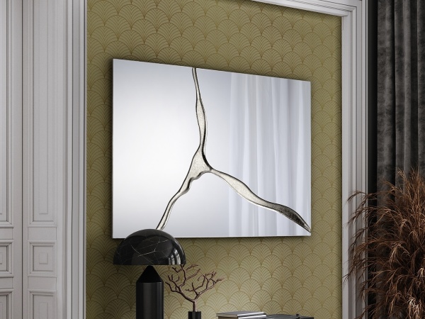 Прямоугольное зеркало Surcos серебряное 80X120 от интернет-магазина IDODOM.RU