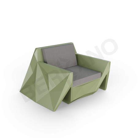 Кресло Quaro с подушками Olive green, Graphite