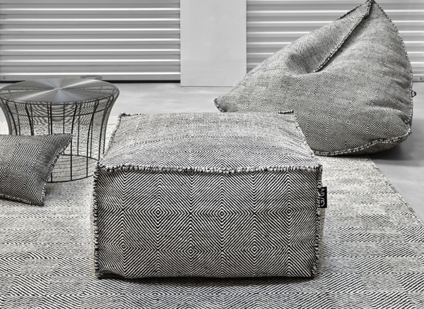 Пуф квадратный Sail Black 75x75 от интернет-магазина IDODOM.RU