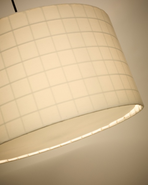 Dulan Подвестной светильник Ø45 см ткань белая от интернет-магазина IDODOM.RU