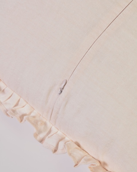 Nacha Чехол для подушки из хлопка и льна розового цвета 45 x 45 см от интернет-магазина IDODOM.RU