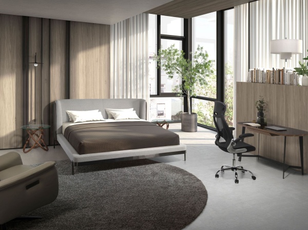 Письменный стол MQ2002DK /3137 орех и черное стекло от интернет-магазина IDODOM.RU