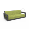 Диван Quarter lounge с подушками графитового цвета, аксессуар зеленого цвета