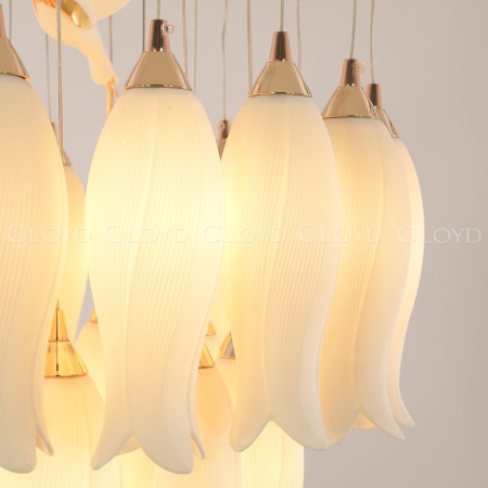 Люстра Cloyd ARGANA C30 / Ø60 см - керамика - E14 - белый (арт.11236) от интернет-магазина IDODOM.RU