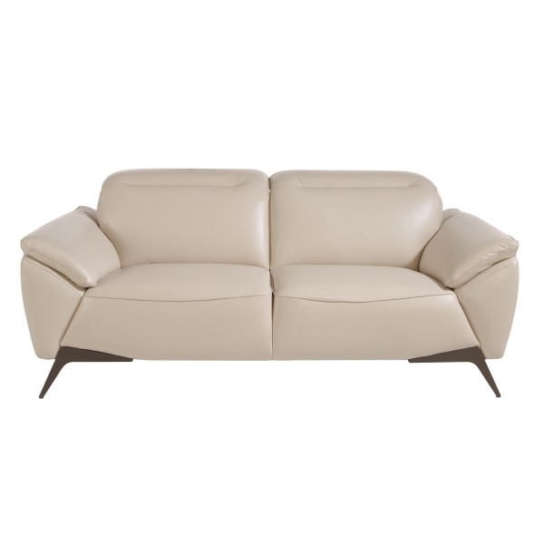 Диван 2-х местный 6131/KF072-2P-M5652 с обивкой из серо-бежевой кожи от интернет-магазина IDODOM.RU