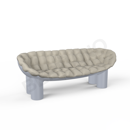 Диван SLON Concrete Gray, Bone Brown