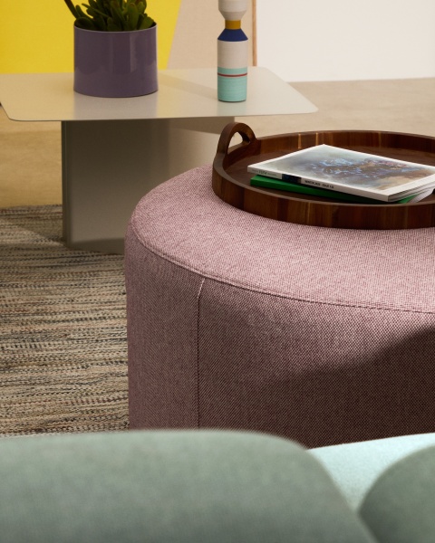 Пуф Kaeli фиолетовый со съемным чехлом Ø90 см от интернет-магазина IDODOM.RU