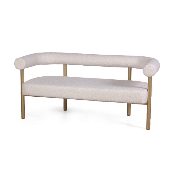 Диван Biggi, букле Turin ivory / опоры золото от интернет-магазина IDODOM.RU