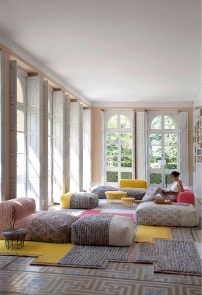 Пуф Mangas Space Plait Yellow от интернет-магазина IDODOM.RU