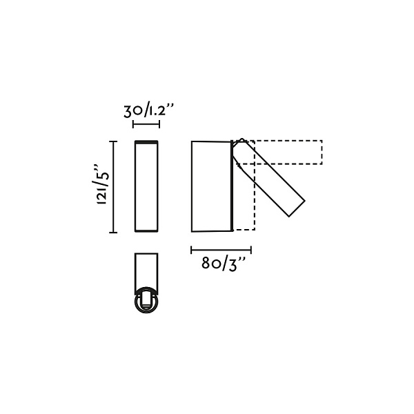 CRONOS Бра с ридером белое LED 4W 2700K от интернет-магазина IDODOM.RU