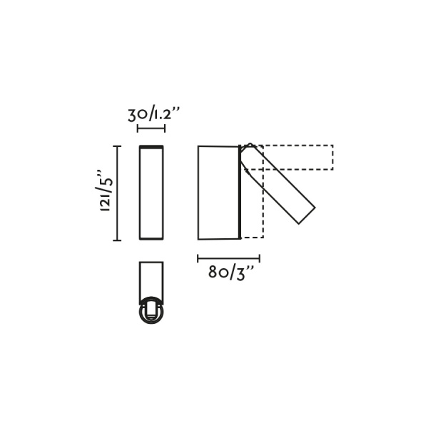 CRONOS Бра с ридером белое LED 4W 2700K от интернет-магазина IDODOM.RU