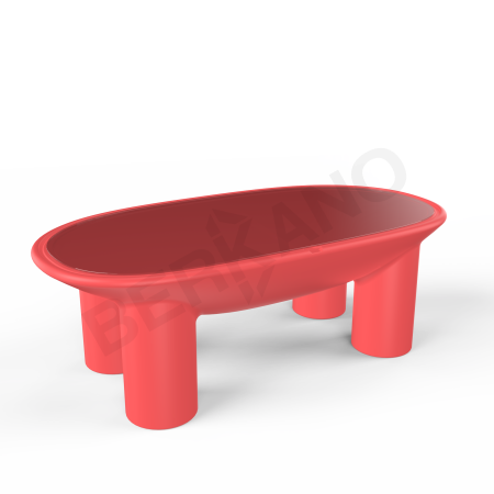 Стол SLON со стеклом Chili Red