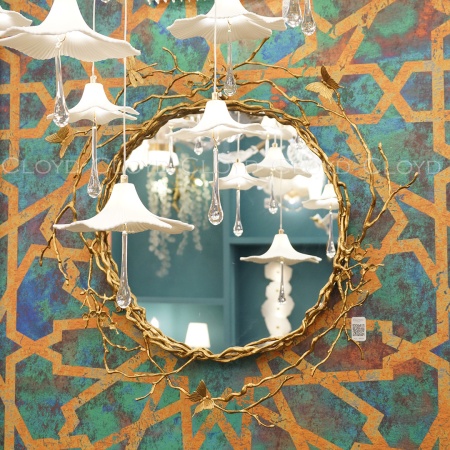 Зеркало Cloyd ZULU Mirror / Ø80 см - латунь (арт.50059) от интернет-магазина IDODOM.RU