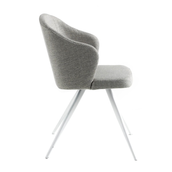 Стул F3208-GRIS-PATBLAN /4056 белые ножки от интернет-магазина IDODOM.RU