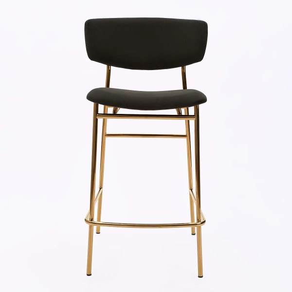 Стул полубарный Deimos, микровелюр графит, опоры золото от интернет-магазина IDODOM.RU
