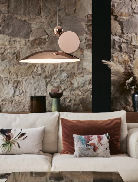 Подвесной светильник Equilibrium Ø 40 медный от интернет-магазина IDODOM.RU