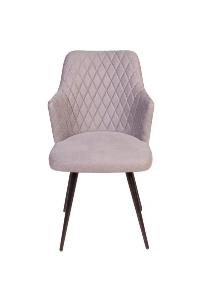 Стул поворотный на 90 градусов, функция возврата, антишум Hunt ромб, бархат пепельно-бежевый 25 / чёрный конус от интернет-магазина IDODOM.RU