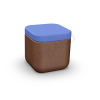 Пуф Grace коричневого цвета, аксессуар темно-синего цвета