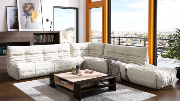 Диван ДеФранс™️ прямой 3-х местный - Эконом микровелюр