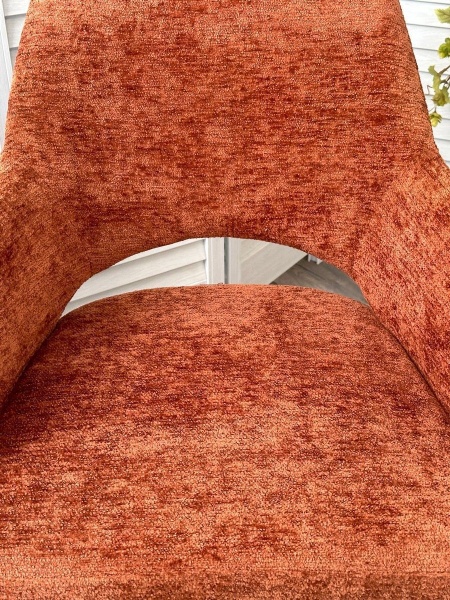 Стул Gandi шенил оранжевый, поворотно-возвратный механизм 180 градусов от интернет-магазина IDODOM.RU