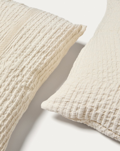 Комплект из 2 чехлов для подушек Raylo из хлопка с текстурой и полосками 50 x 50 см от интернет-магазина IDODOM.RU