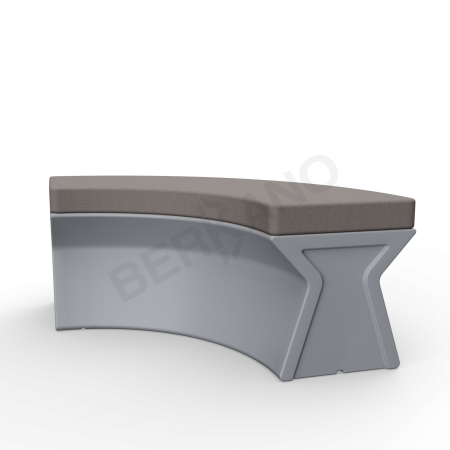 Скамейка X-seat Arc Concrete Gray / Graphite