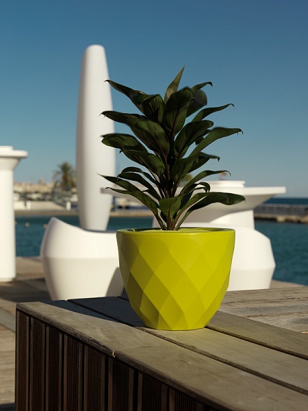 Кашпо Vases Nano матовое оранжевое 15см от интернет-магазина IDODOM.RU