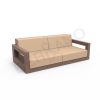 Диван Quarter lounge с подушками коричневого цвета, аксессуар песочного цвета
