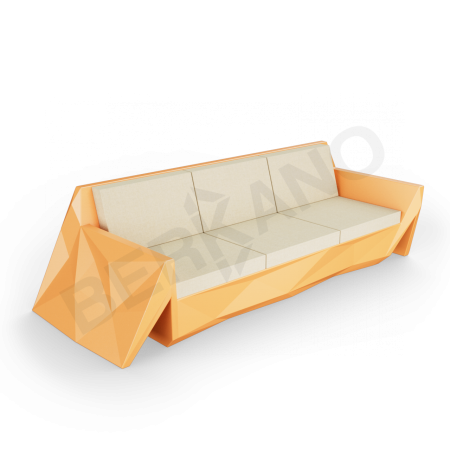 Диван Quaro с подушками Orange, Bone Brown