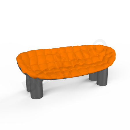 Диван SLON Coal Black, Orange
