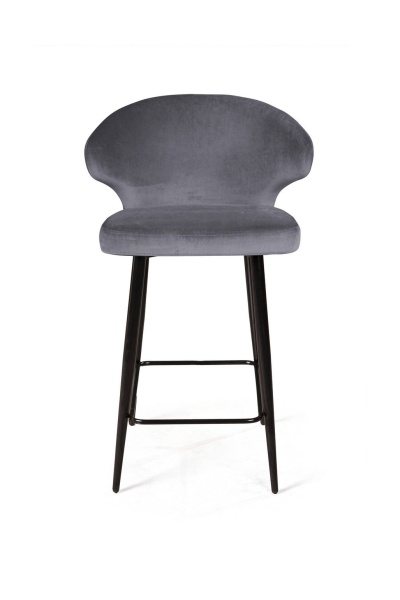 Стул полубарный Richard, бархат серый 27 от интернет-магазина IDODOM.RU