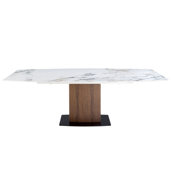 Раздвижной обеденный стол 1133/DT966 из керамики в мраморной отделке от интернет-магазина IDODOM.RU