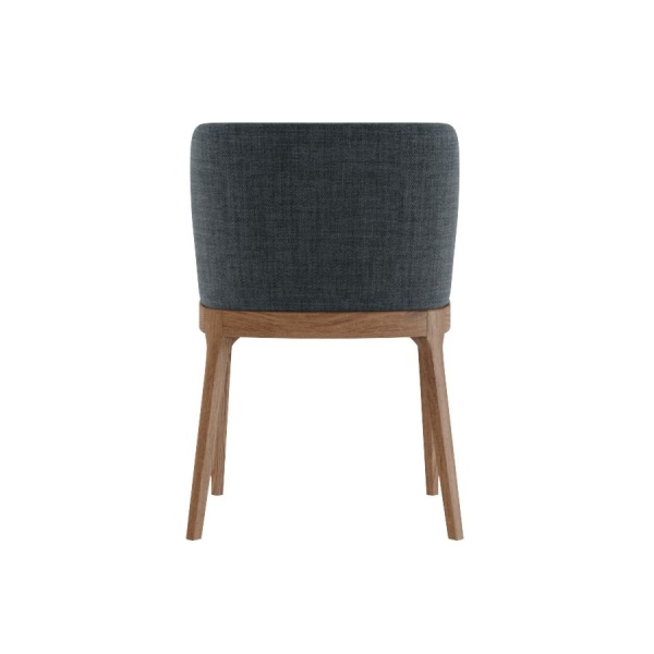 Стул с подлокотниками Magda без стежек,  массив бук, рогожка черный от интернет-магазина IDODOM.RU