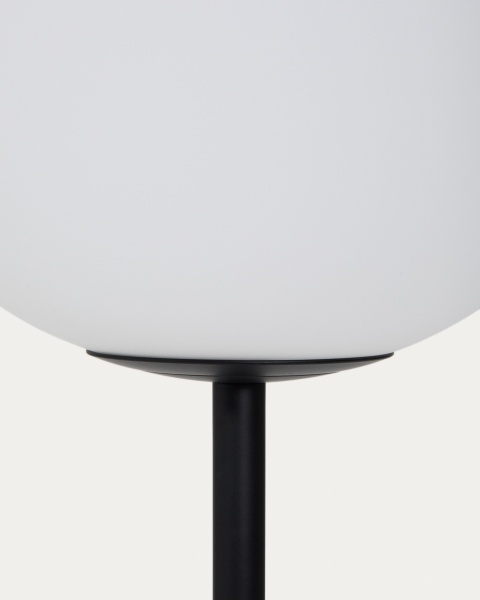 Торшер Brisia из черного металла с матовым стеклянным шаром Ø30 от интернет-магазина IDODOM.RU