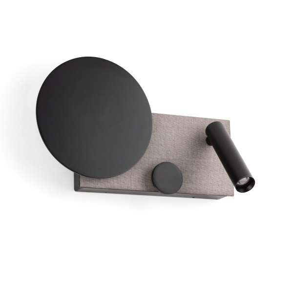 Бра с ридером Klee серый, левый от интернет-магазина IDODOM.RU