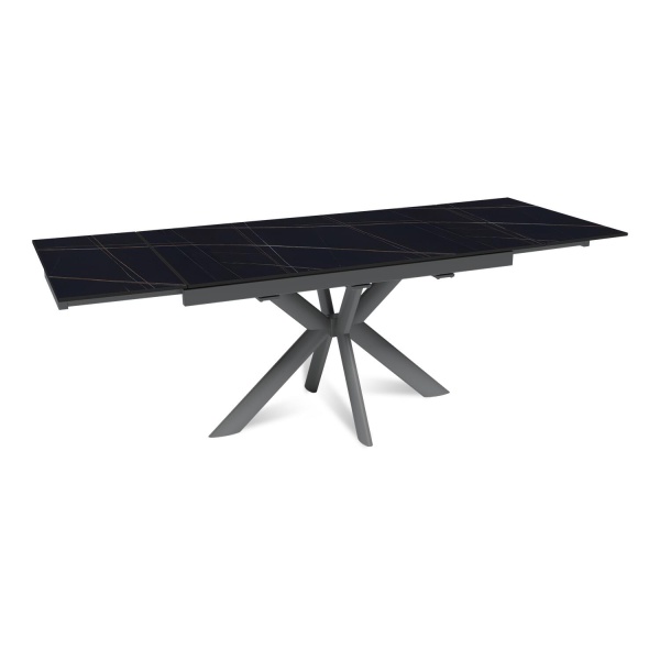 Стол раскладной Strong (140+40+40), керамика матовая Black Gold от интернет-магазина IDODOM.RU