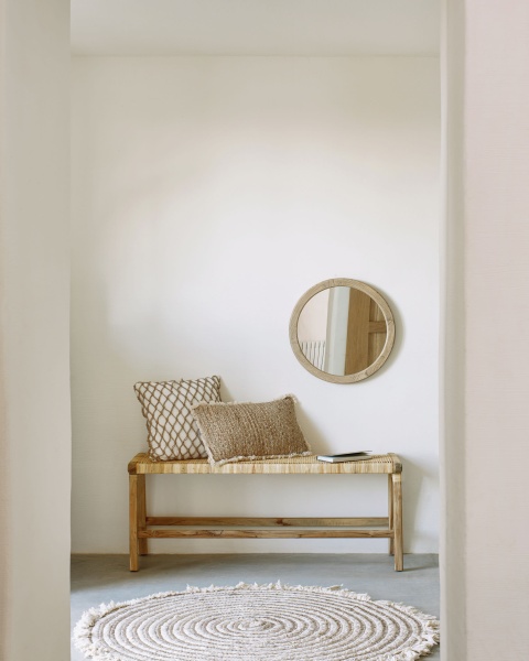 Круглое зеркало Alum из массива минди 50 см от интернет-магазина IDODOM.RU