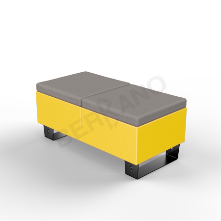 Скамейка Brick 120 Yellow, Graphite