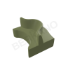 Модульная скамья Double curve модуль 2 Olive green