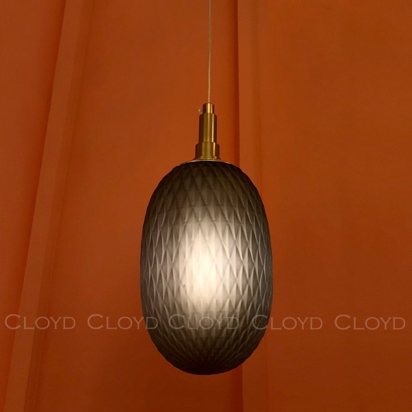 Подвесной светильник Cloyd ZAPFEN P1 / Ø13 см - латунь - дымчатое стекло (арт.11436) от интернет-магазина IDODOM.RU