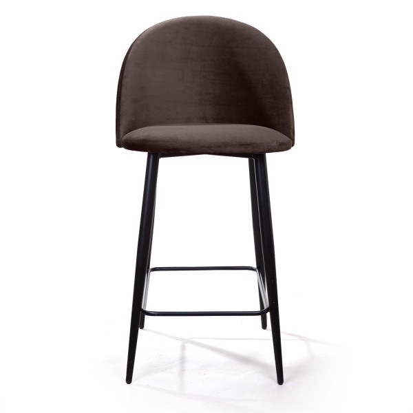 Стул полубарный Thomas, бархат антрацит 14 от интернет-магазина IDODOM.RU