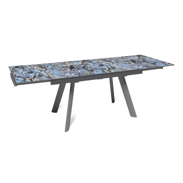 Стол раскладной Stone (140+40+40), керамика глянцевая Lemurian blue от интернет-магазина IDODOM.RU