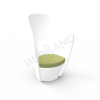 Кресло Harmony белого цвета, аксессуар зеленого цвета