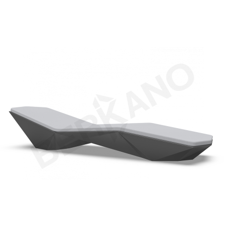 Шезлонг Quaro с подушками Coal Black, Gray