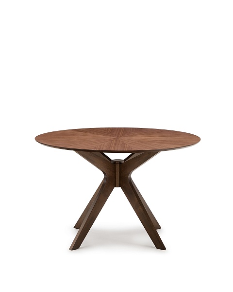 Круглый стол Naanim из орехового шпона Ø 120 см от интернет-магазина IDODOM.RU