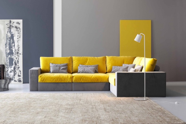 Модуль диван Элизиум со спинкой - Эконом микровелюр